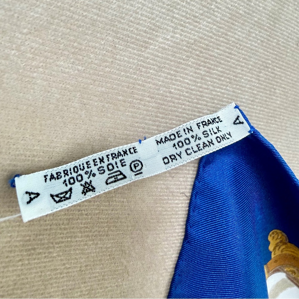 Hermès Musée Silk Scarf Carré 90 Philippe Ledoux Blue Nautical With Box - Picture 11 of 15